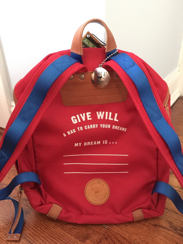top quality knapsack for kids from wills leather, with dream section on back